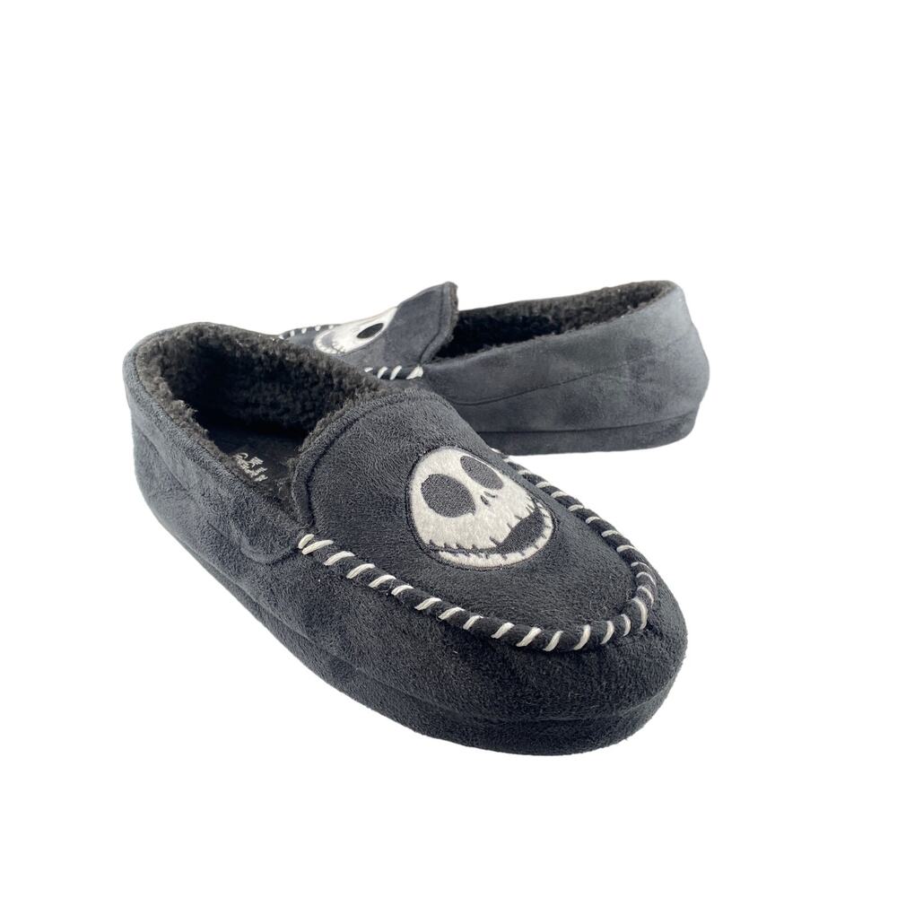 Sz L / Disney THE NIGHTMARE BEFORE CHRISTMAS Moccasin Slippers JACK SKELLING